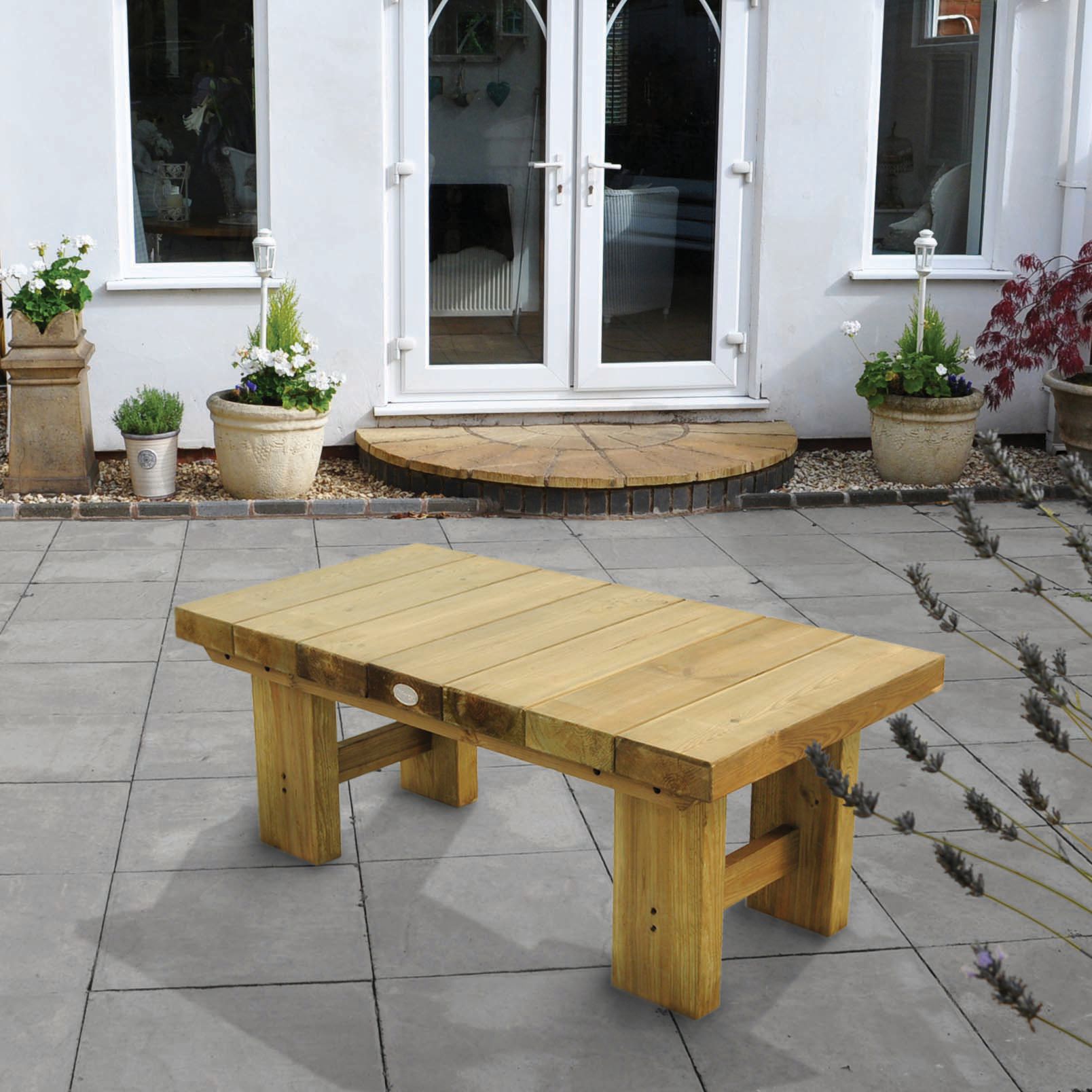 Image of Forest Garden Sleeper Garden Table 1.2m