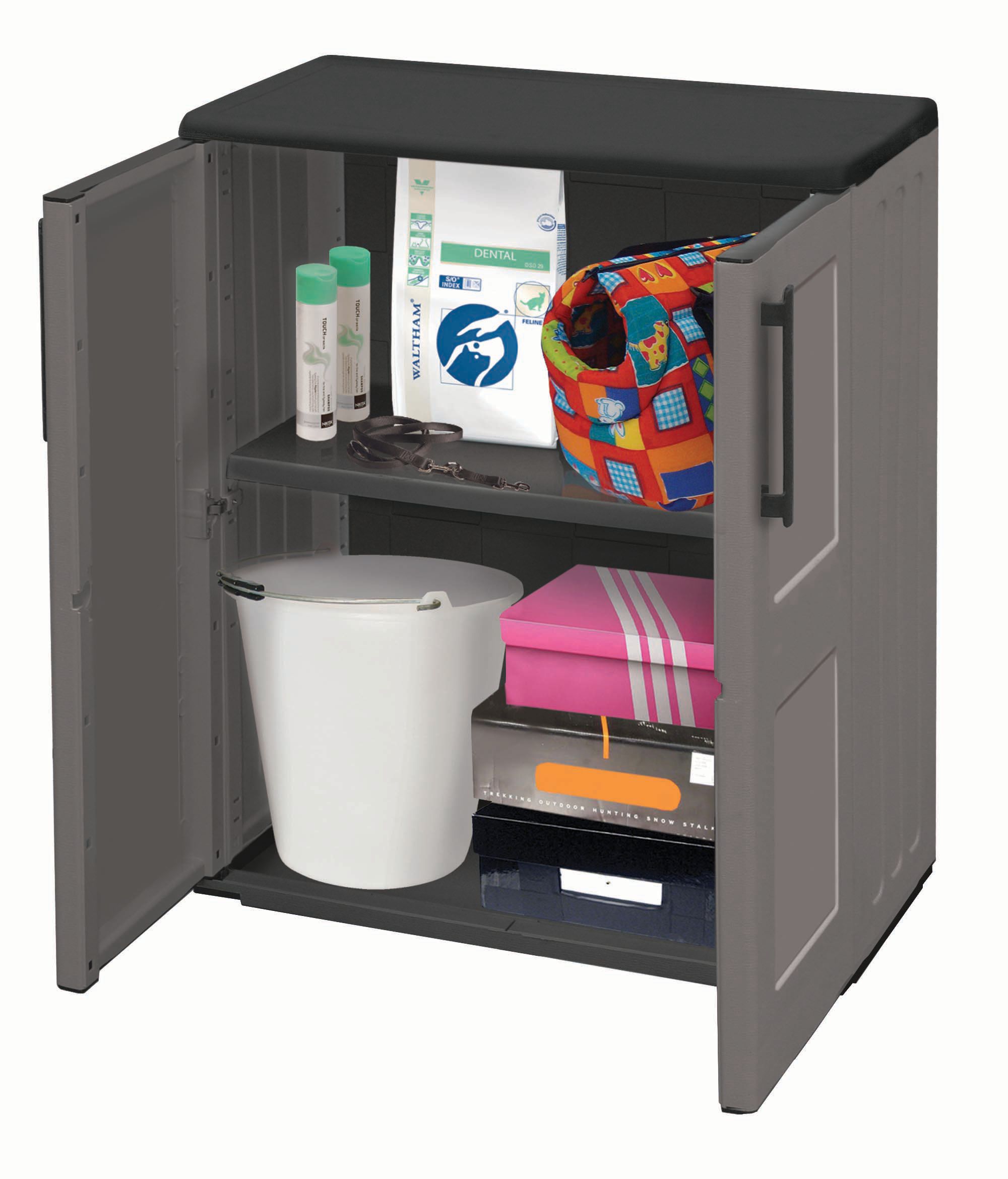 Image of Exterior Mid Storage Cabinet with Shelves - 370 x 680 x 840mm