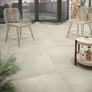 Croyde Sand Outdoor Porcelain Floor Tile 610 x 610 x 20mm - Pack of 2
