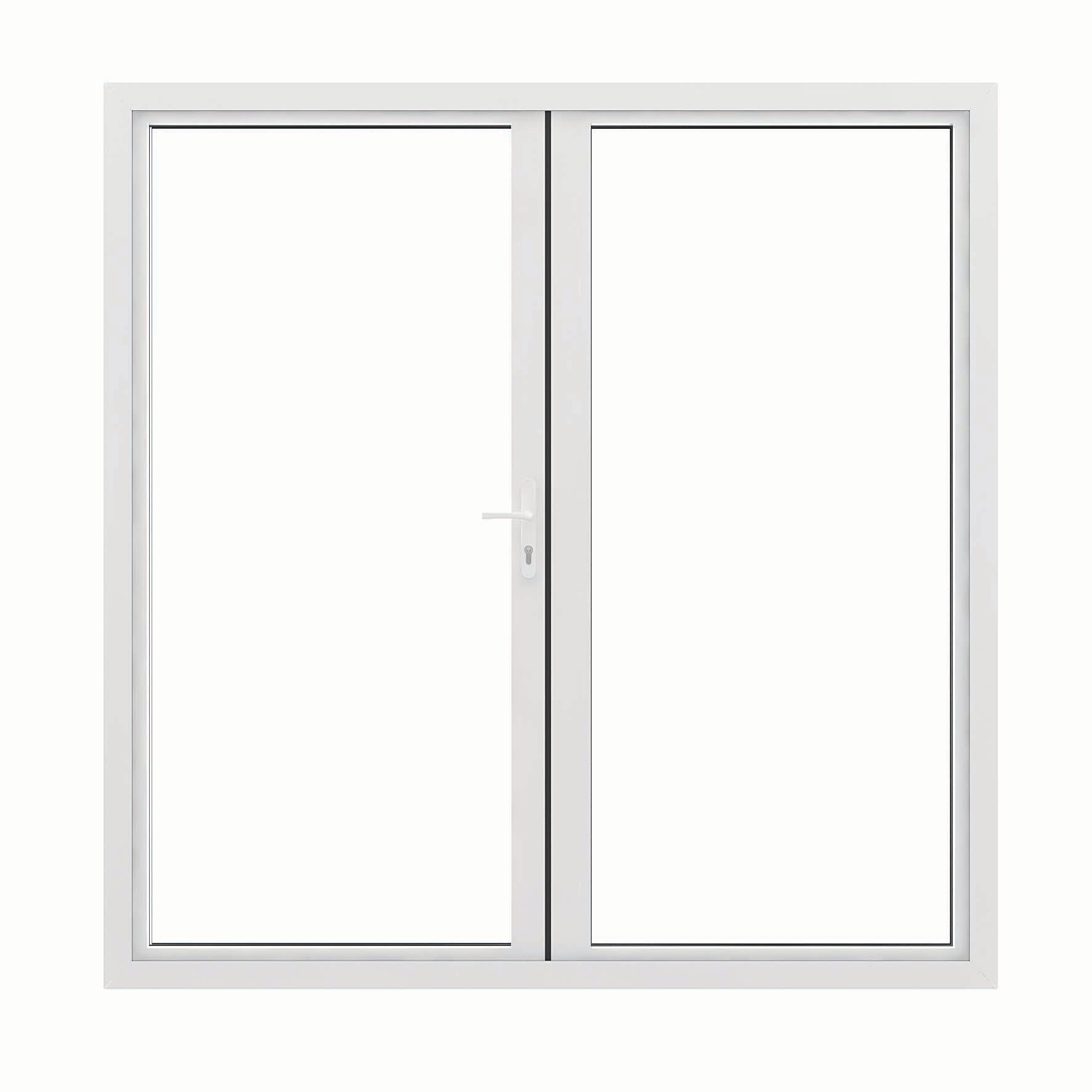 Jci Aluminium French Door White Outwards Opening