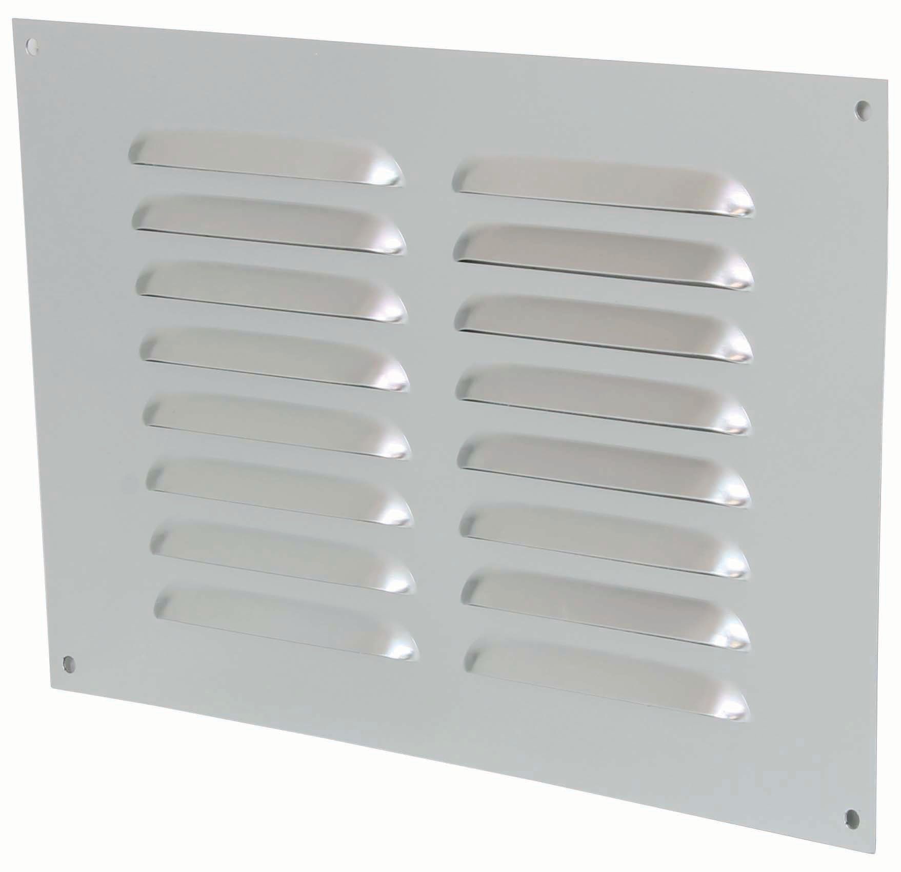 Manrose Anodised Aluminium Louvred Vent - 225 x 150mm