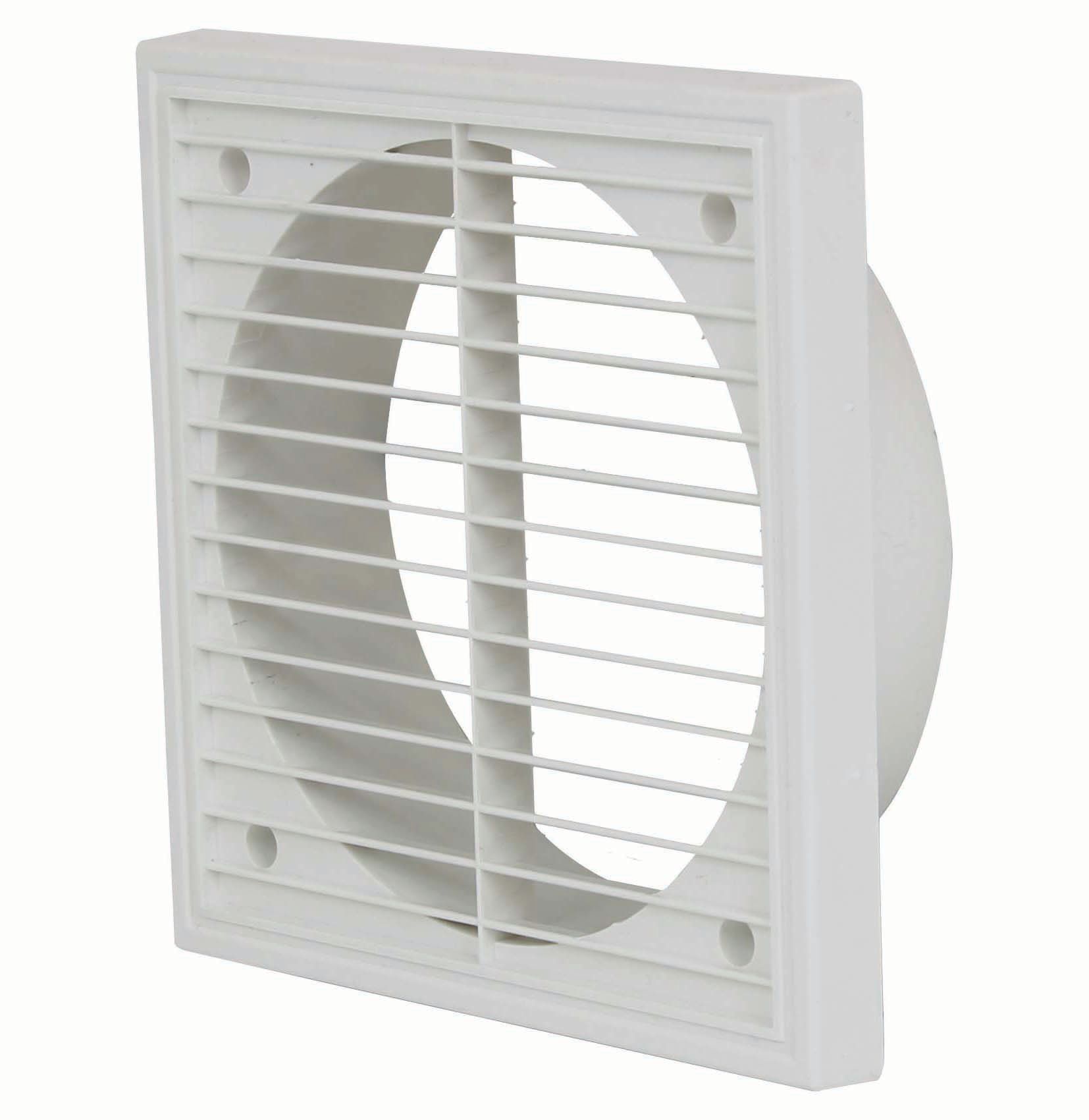 Manrose White PVC External Wall Grille - 150mm