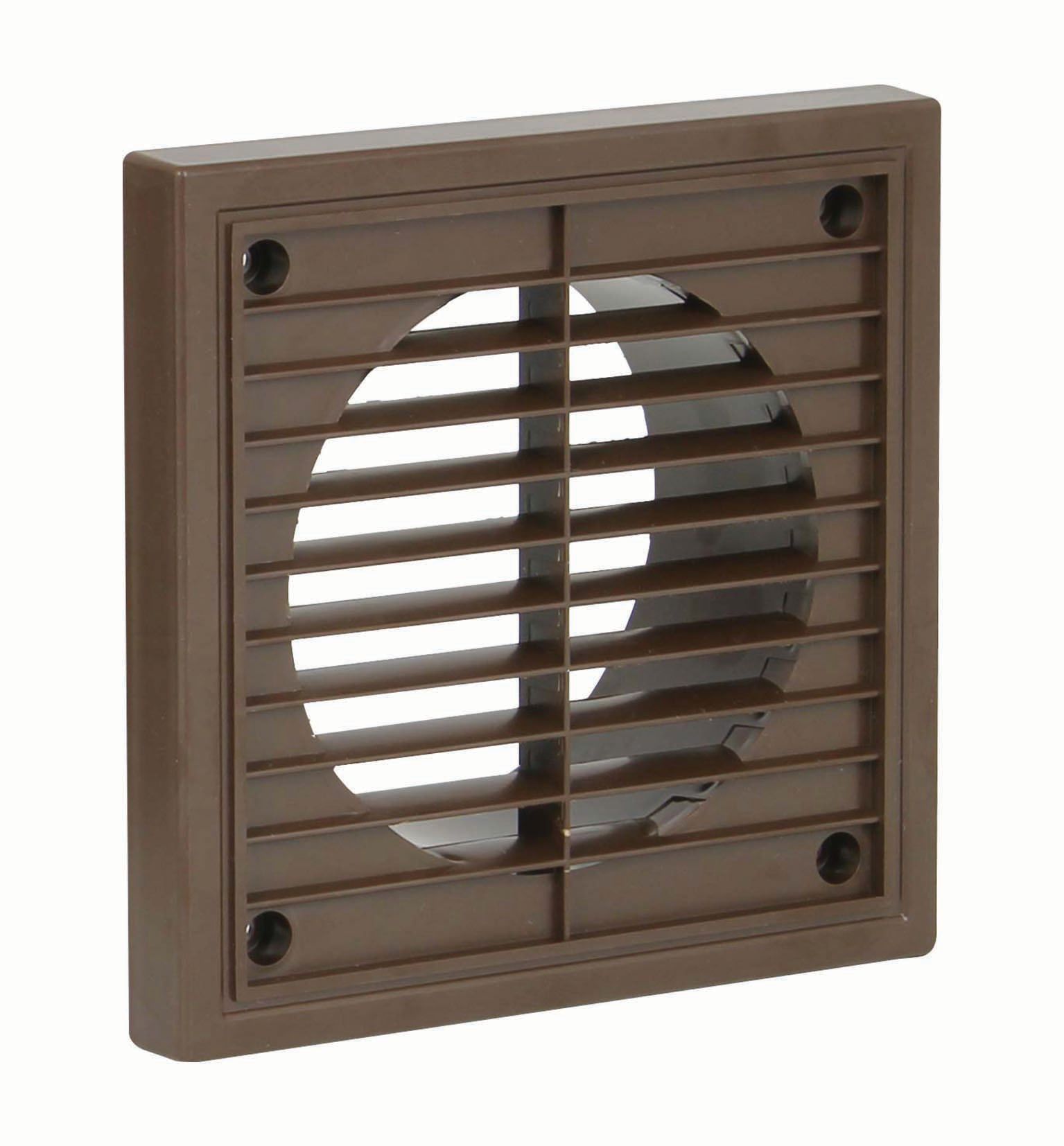 Image of Manrose PVC Fixed Grille - Brown 100mm