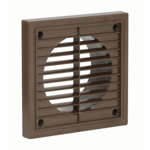 Manrose PVC Fixed Grille - Brown 100mm