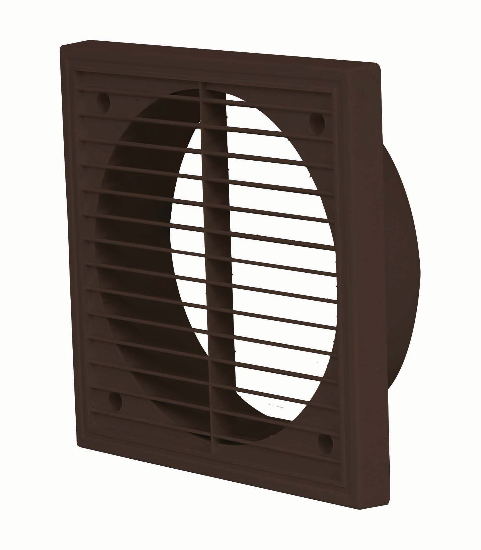 Image of Manrose PVC External Wall Grille - Brown 150mm