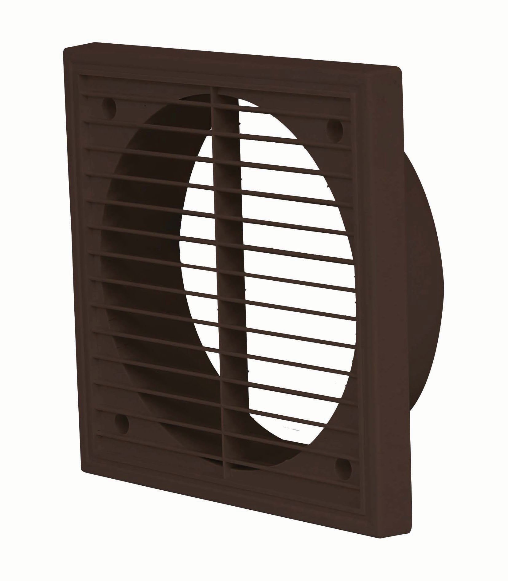 Manrose Brown PVC External Wall Grille - 150mm