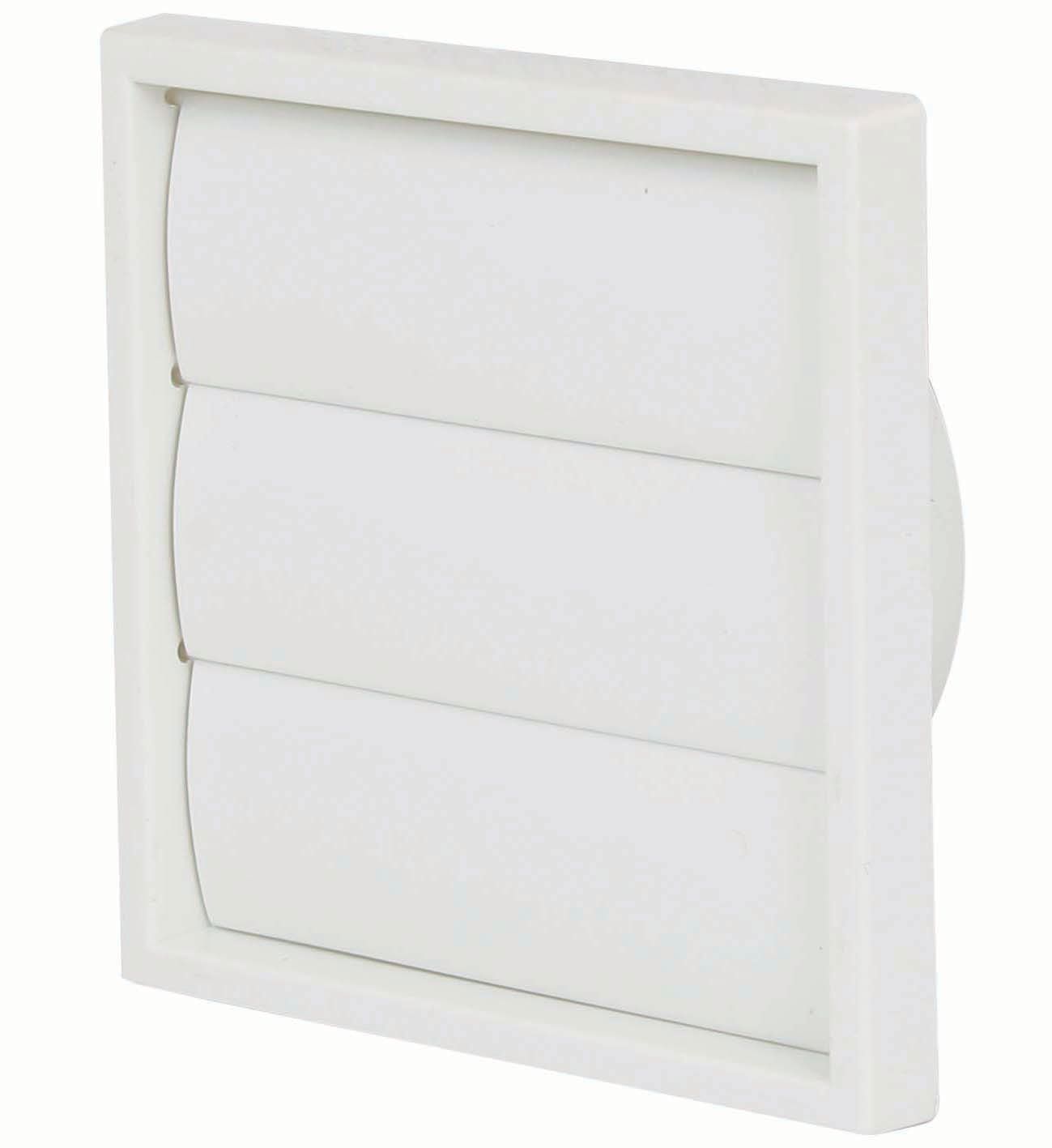 Image of Manrose PVC Gravity Wall Shutter Grille - White 100mm