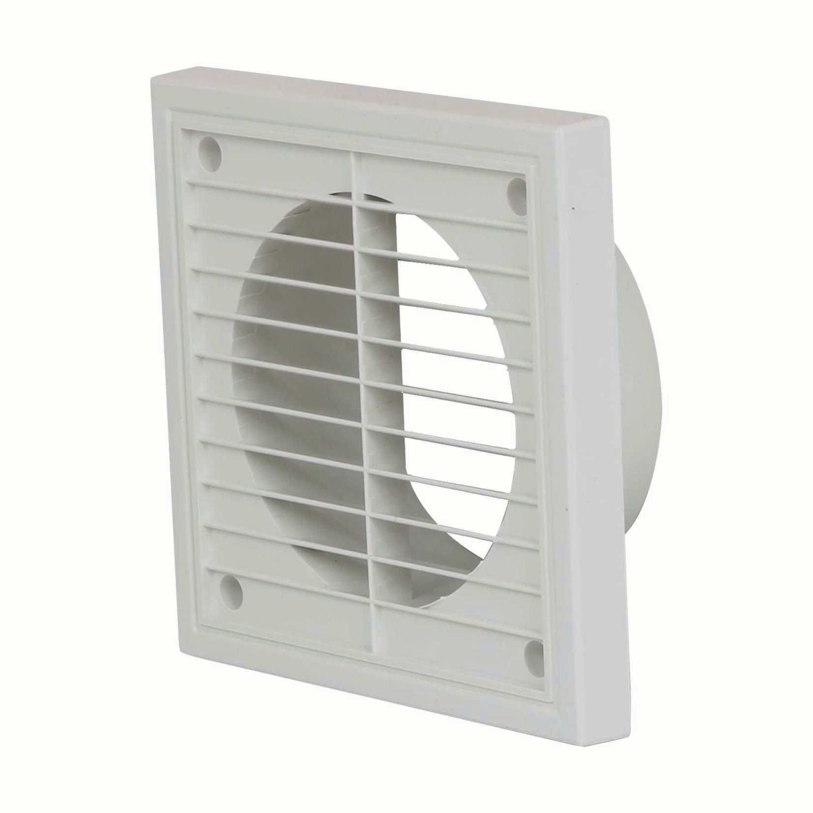 Image of Manrose PVC Fixed Grille - White 100mm