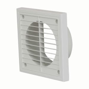 Manrose White PVC Fixed Grille - 100mm
