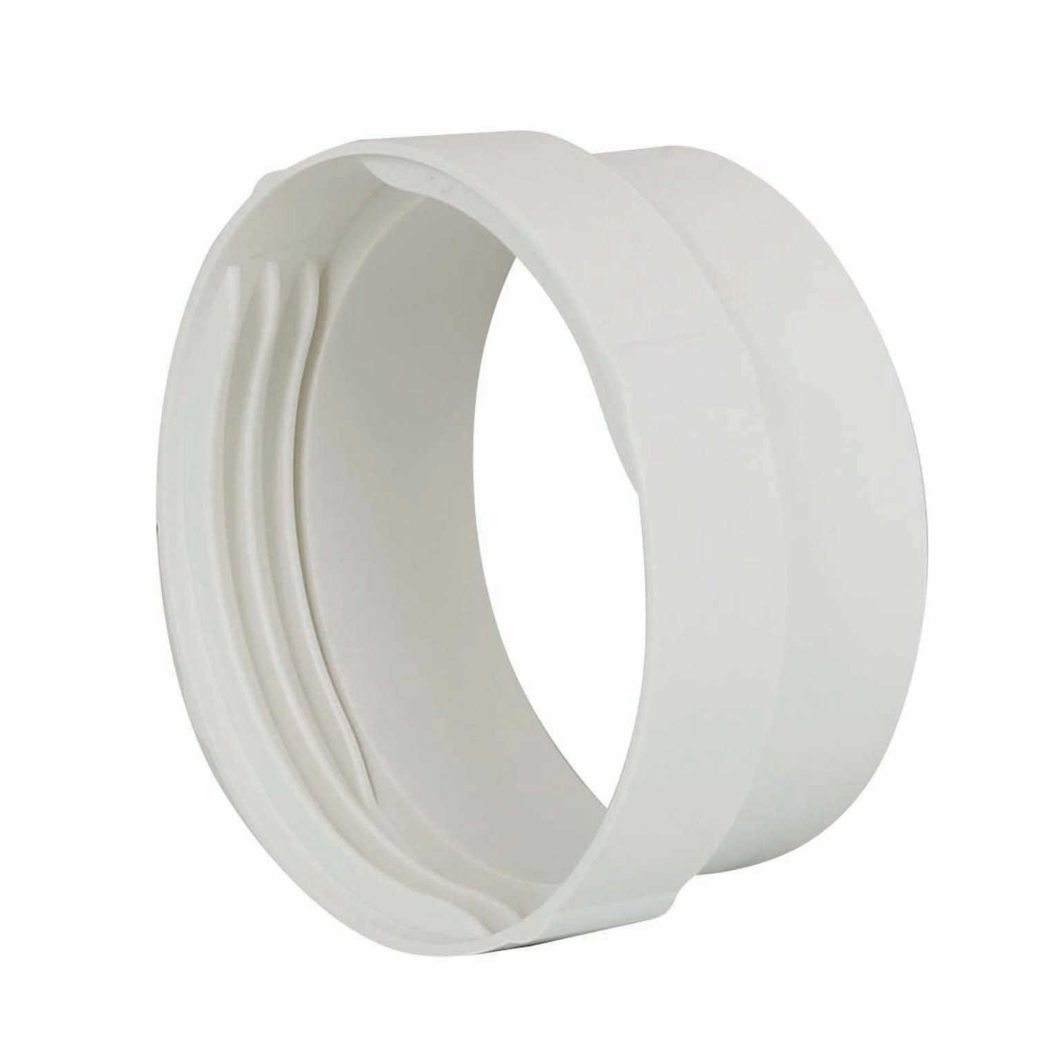 Image of Manrose PVC White Round Male Connector - 100mm