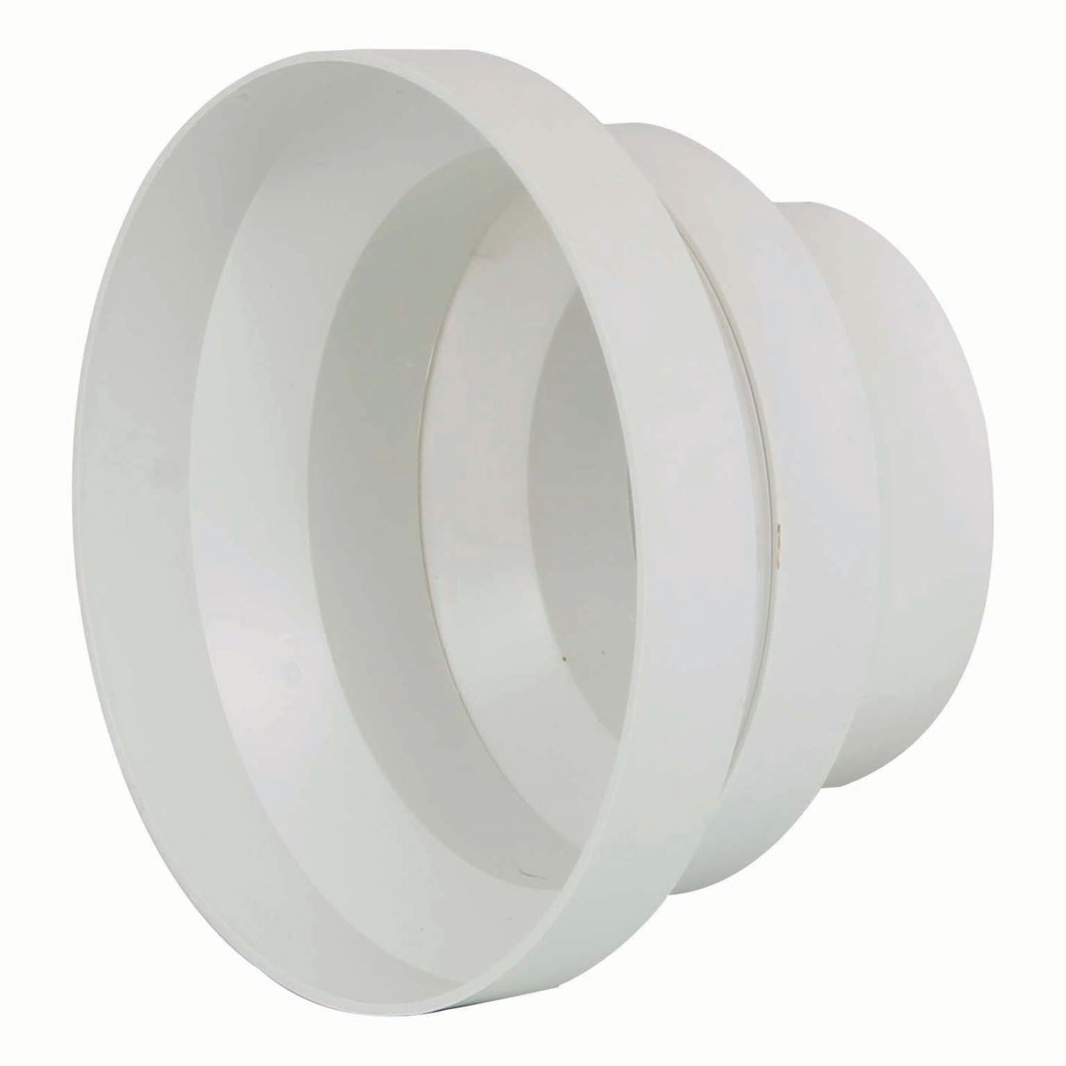 Image of Manrose PVC White Diameter Reducer - 150mm to 125mm to 100mm