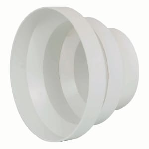 Manrose PVC White Diameter Reducer - 150mm to 125mm to 100mm