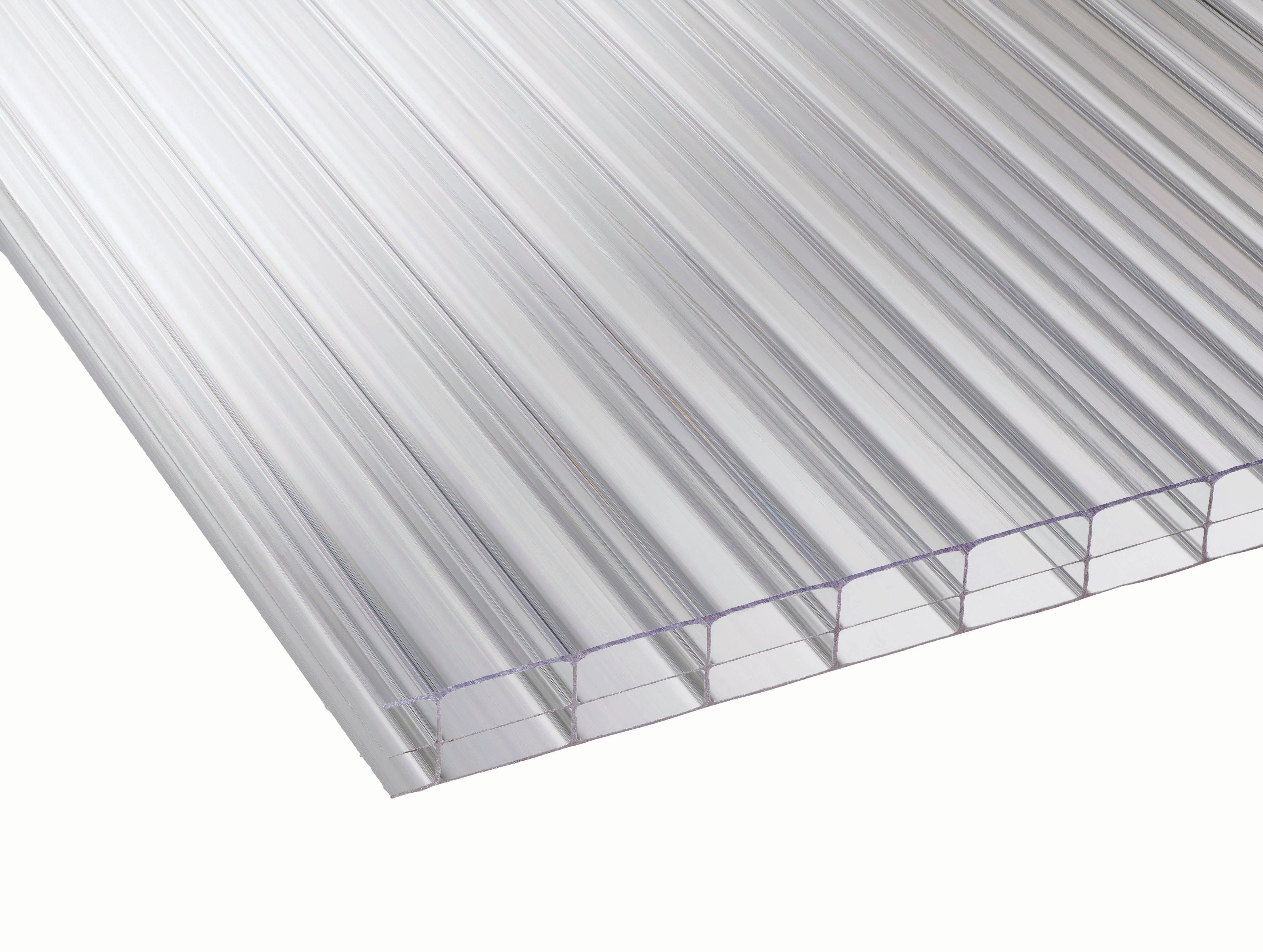 Image of 16mm Clear Multiwall Polycarbonate Sheet - 2500 x 900mm