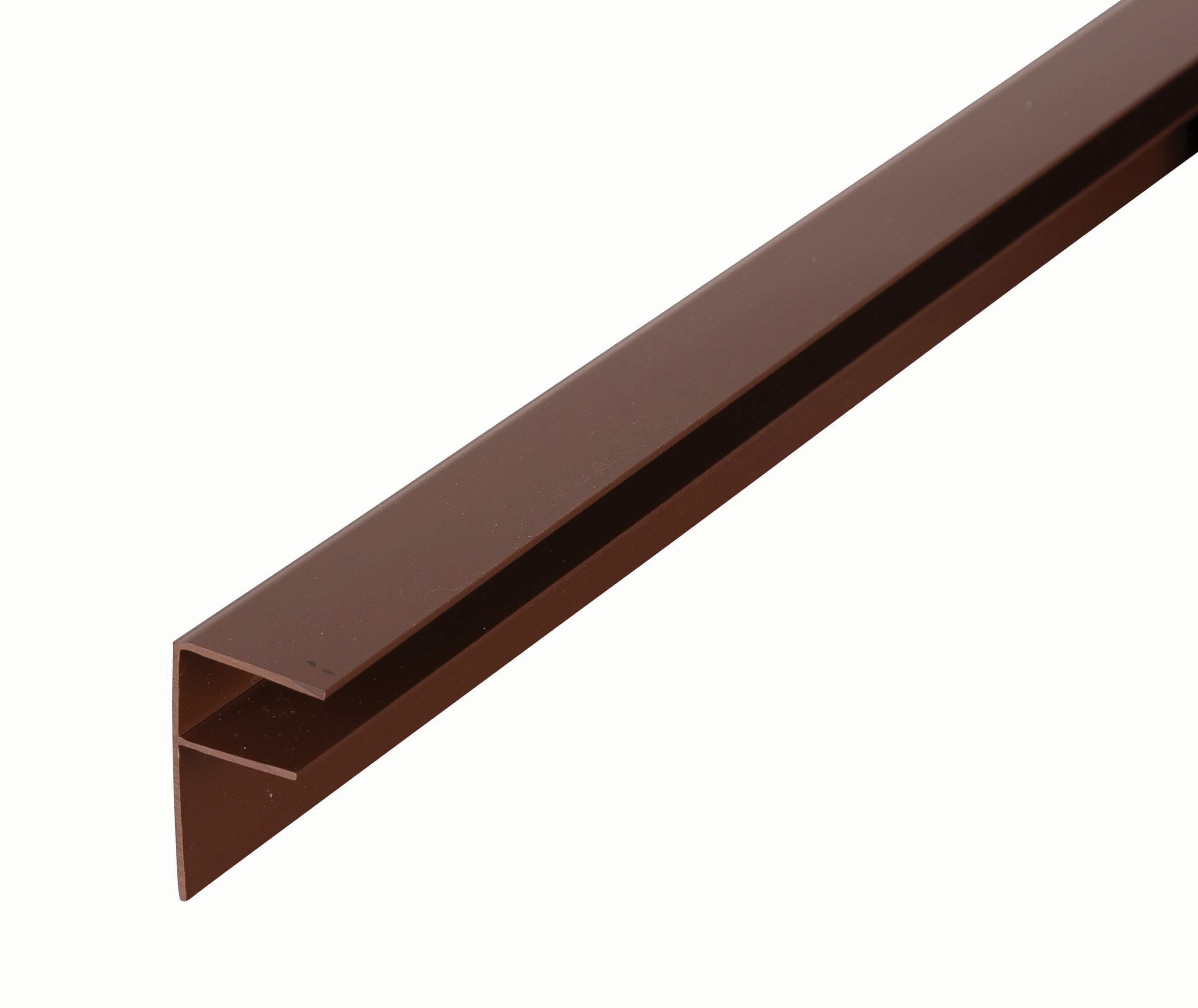 Image of 16mm PVC Side Flashing - Brown 4m