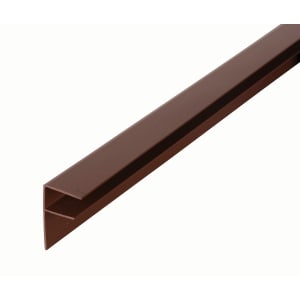 16mm PVC Side Flashing - Brown 4m