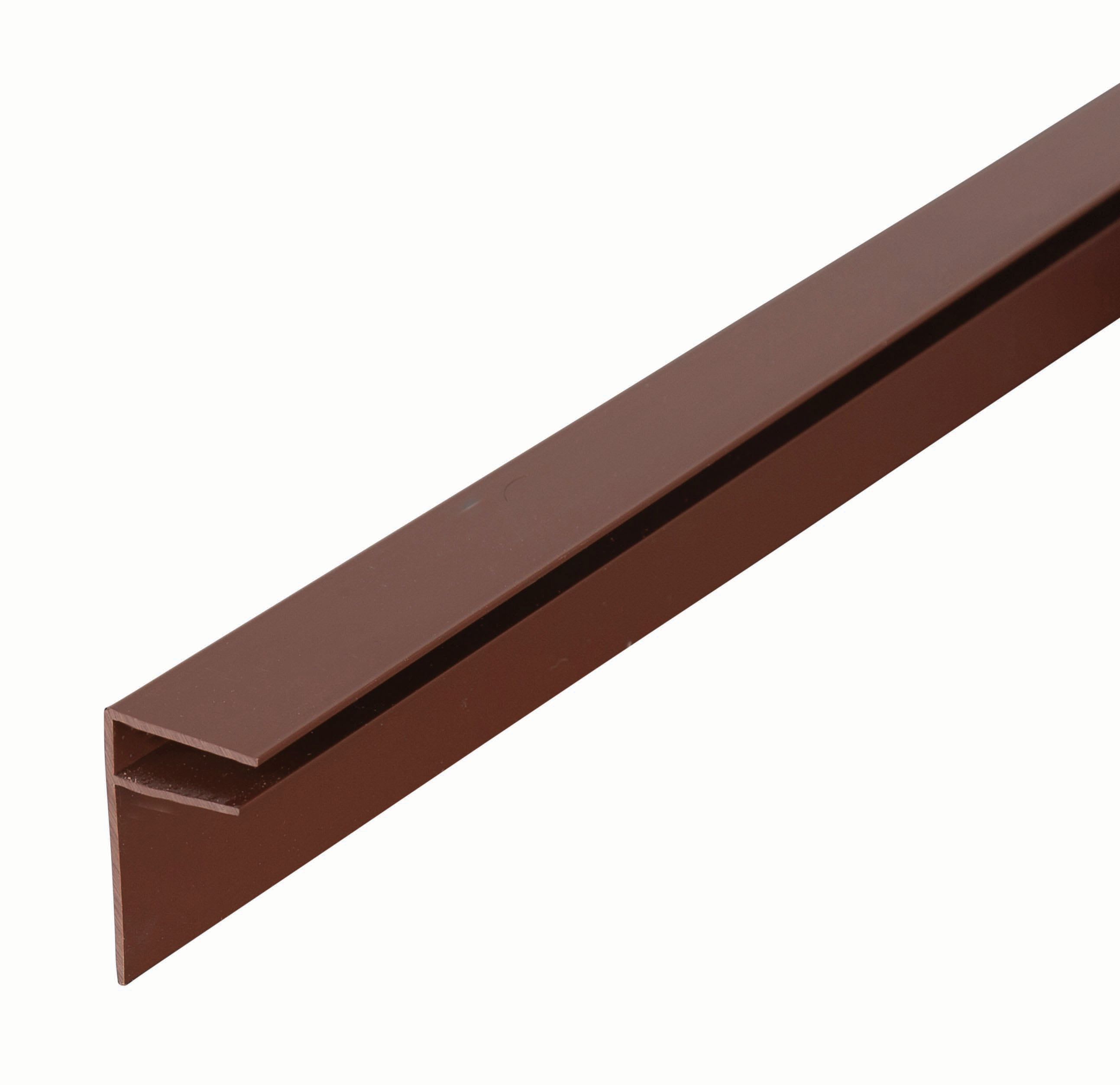 10mm PVC Side Flashing - Brown 6m