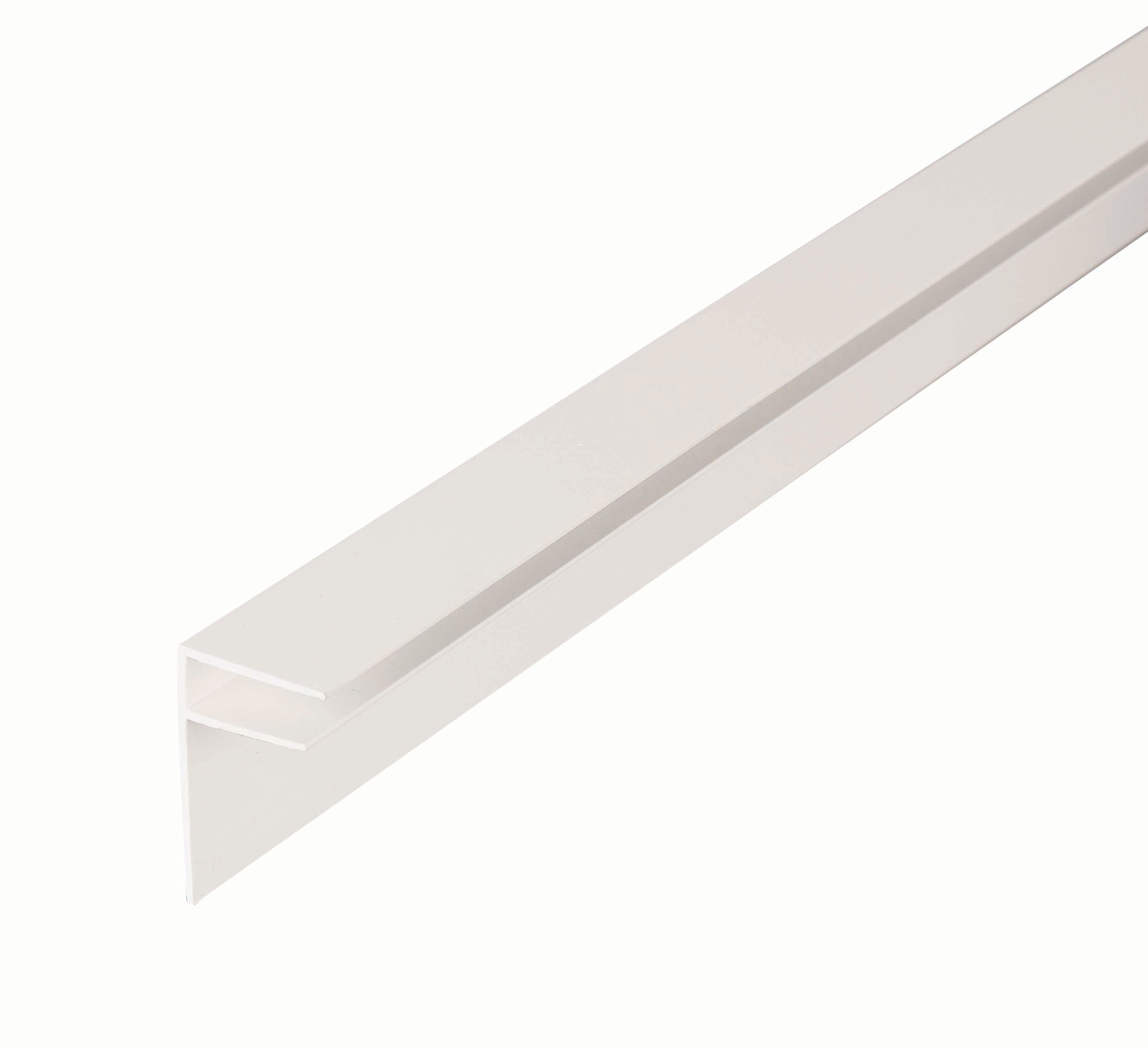 Image of 10mm PVC Side Flashing - White 4m