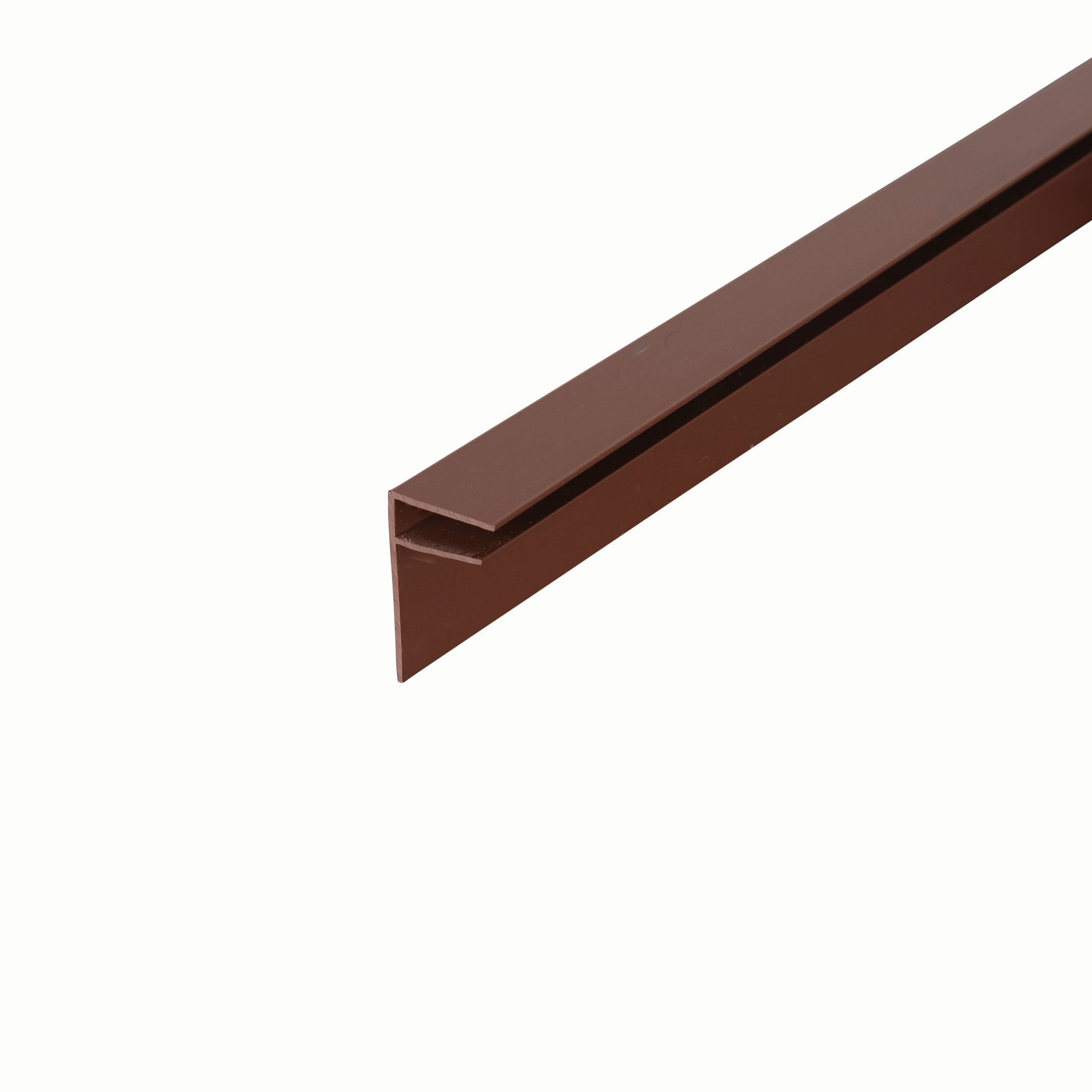 Image of 10mm PVC Side Flashing - Brown 3m
