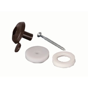 25mm Fixing Buttons - Brown Pack of 10