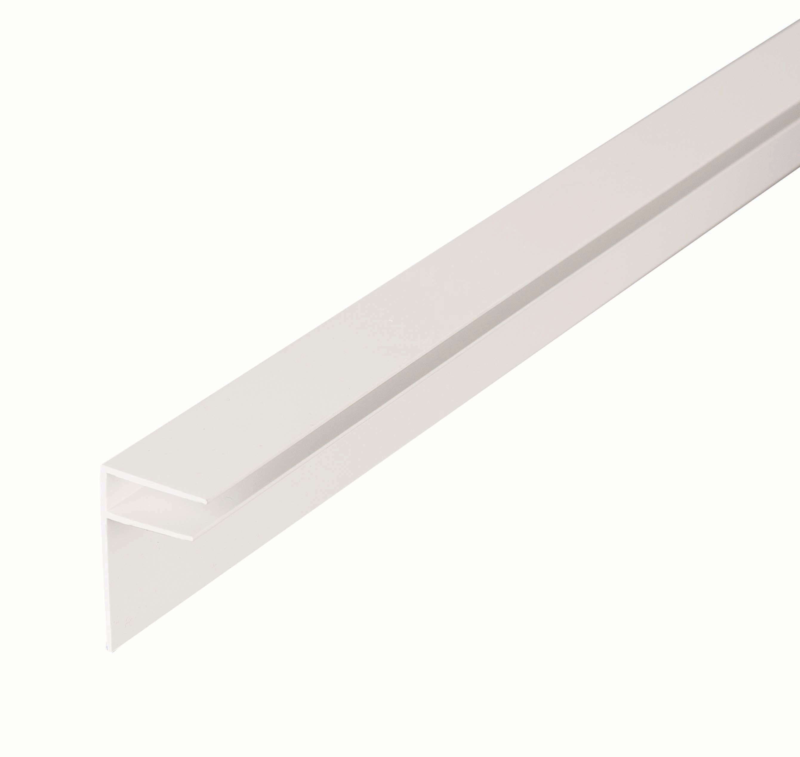 10mm PVC Side Flashing - White 3m