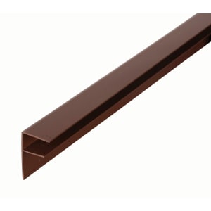 16mm PVC Side Flashing - Brown 3m