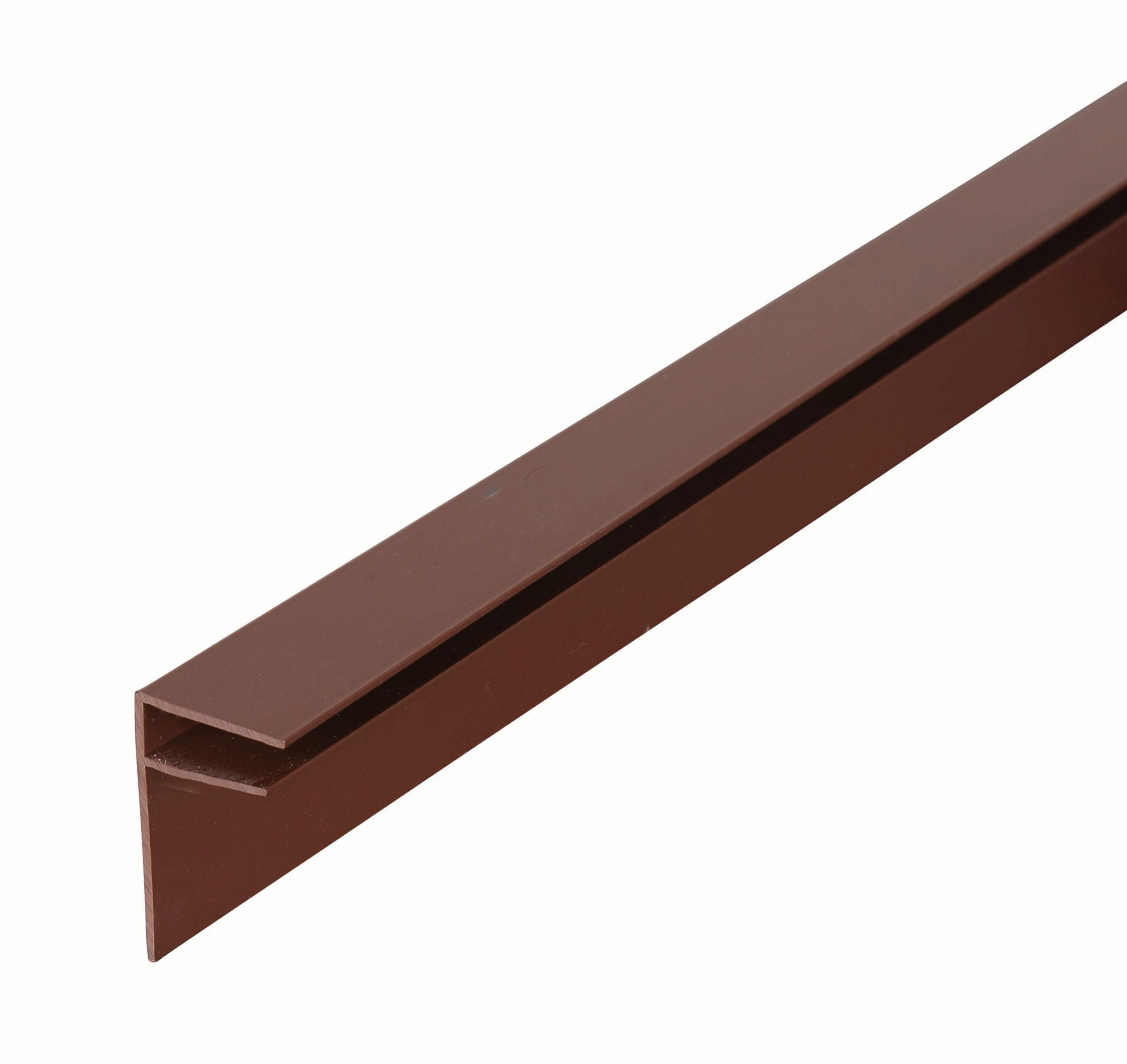 Image of 10mm PVC Side Flashing - Brown 4m