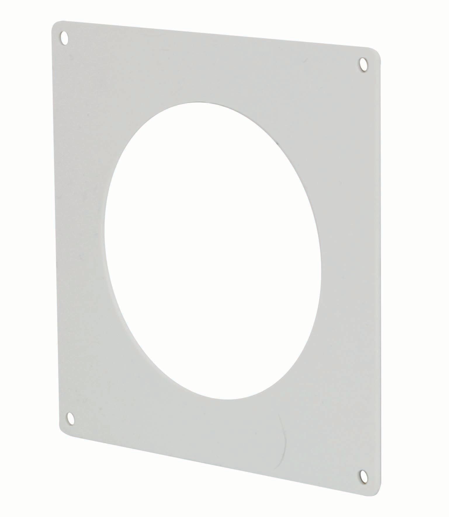 Manrose White PVC Round Wall Plate - 100 x 154mm