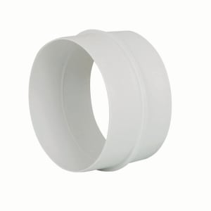 Manrose PVC White Round Pipe Connector - 100mm