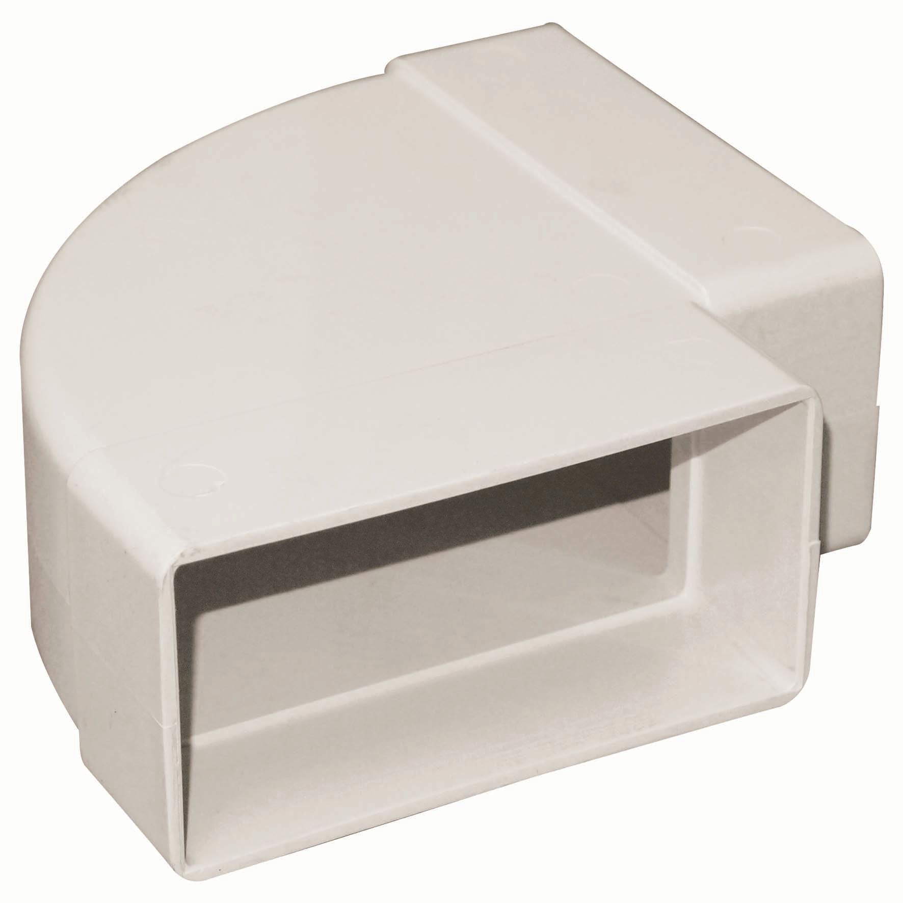 Image of Manrose PVC White Horizontal Bend Rectangle 90 Degree - 110 x 54mm