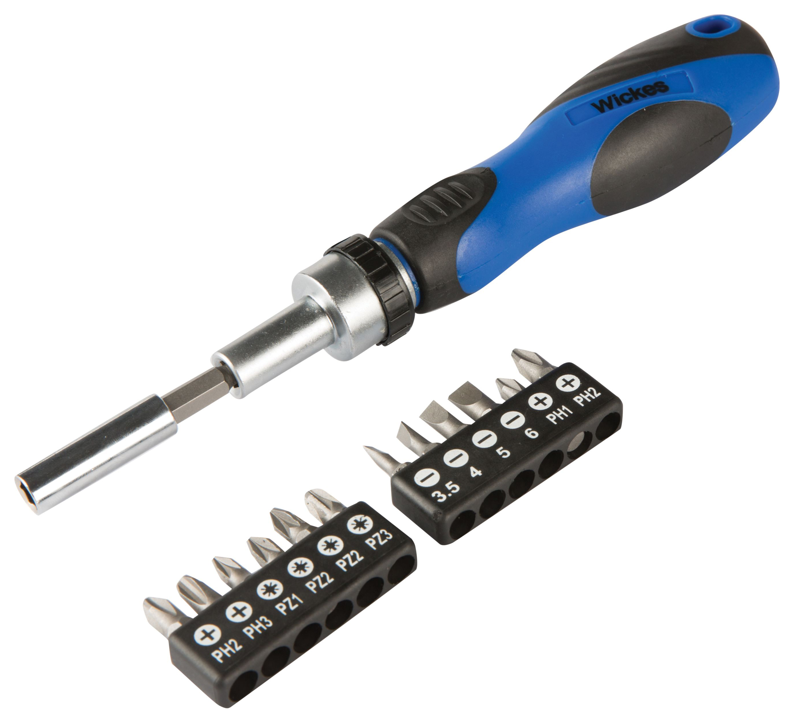 Image of Wickes 14 Piece Ratchet Screwdriver Set