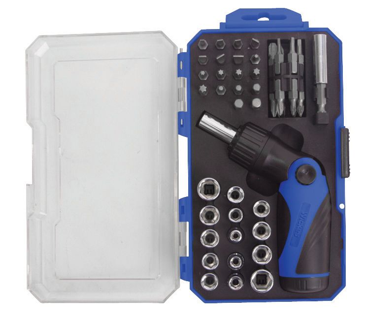 Image of Wickes 46 Piece Ratchet Screwdriver Set