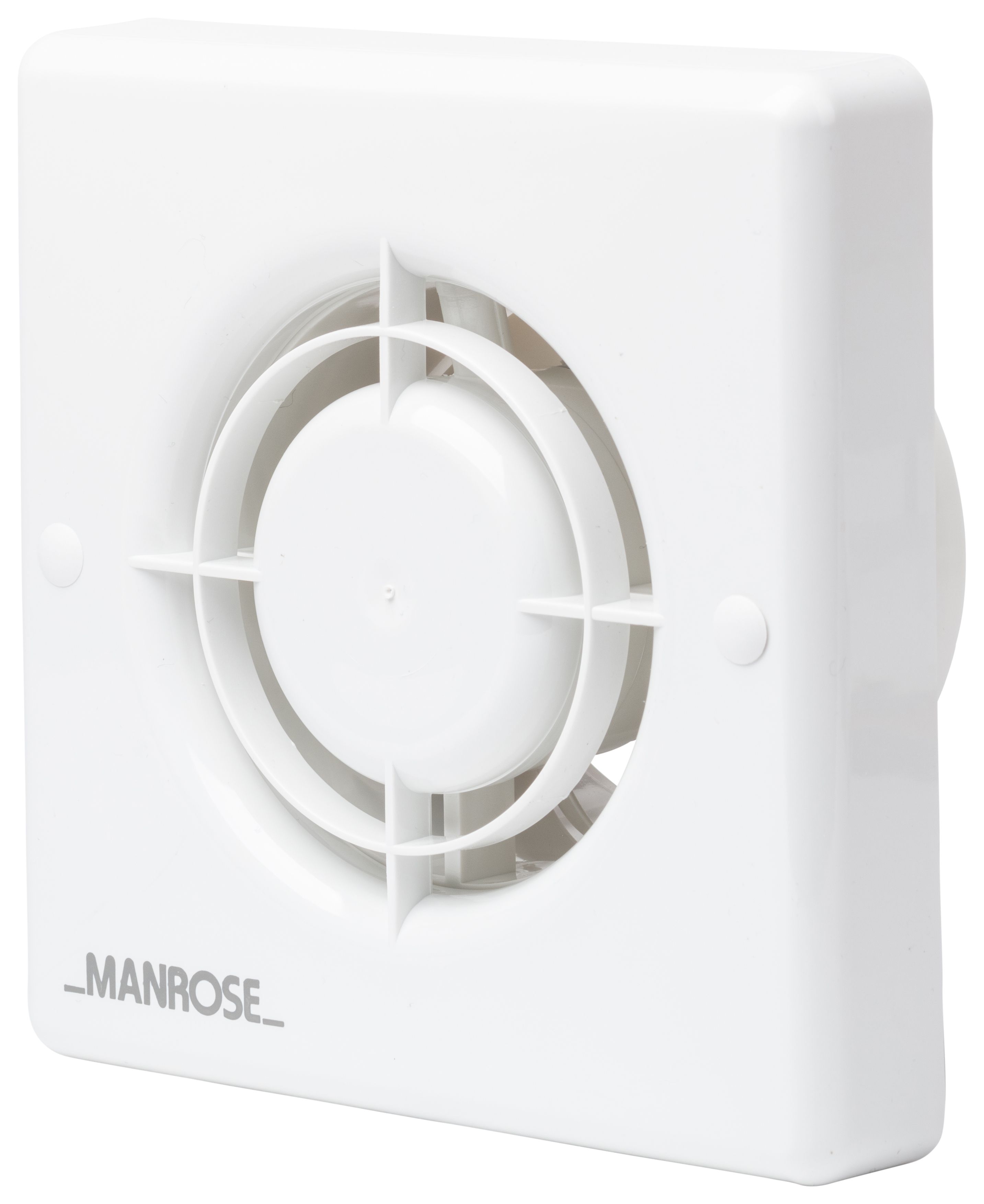 Manrose White Slatted Bathroom Fan - 100mm