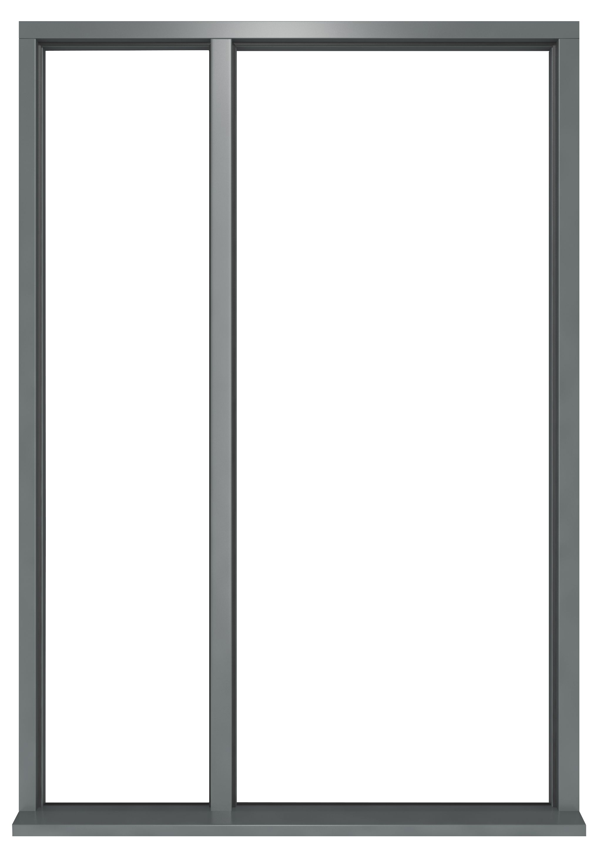 JCI Ultimate Grey Door Frame with Single Side Light - 2079 x 1430mm