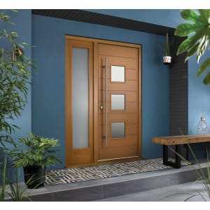 JCI Ultimate Door Frame with Single Side Light Oak