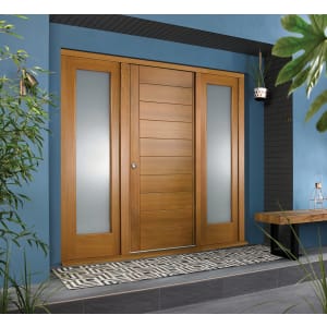 Image of JCI Ultimate Oak Door Frame with Double Sidelite - 2079mm x 2238mm