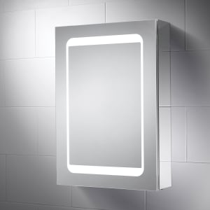 Wickes Earth LED Mirror Cabinet with Integrated Shaver Socket