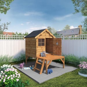 Mercia 6 x 5 ft Timber Snug Playhouse with Tower