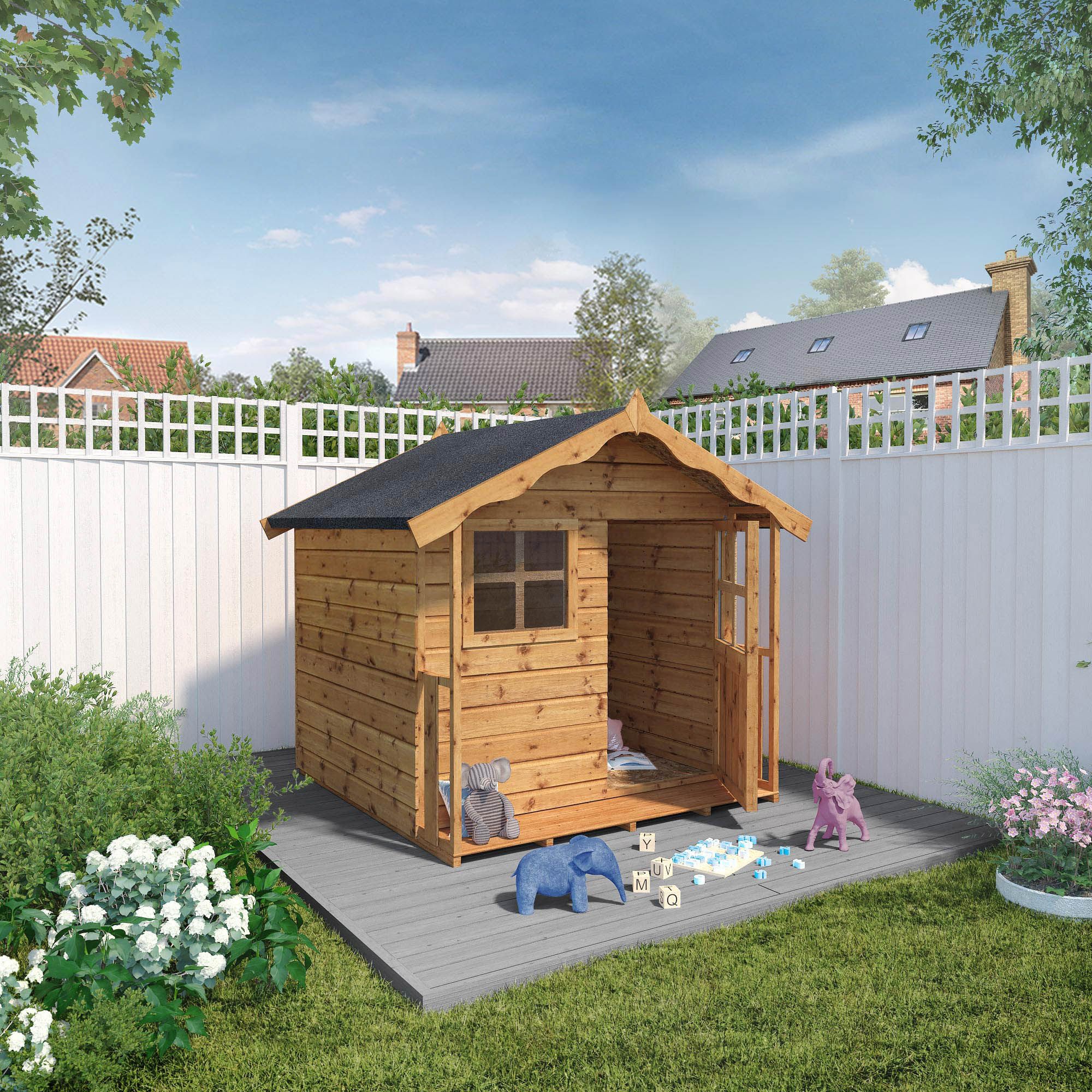 Mercia 5 x 5 ft Timber Poppy Playhouse