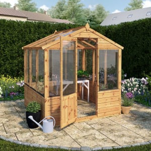 Image of Mercia 6 x 6ft Wooden Apex Greenhouse