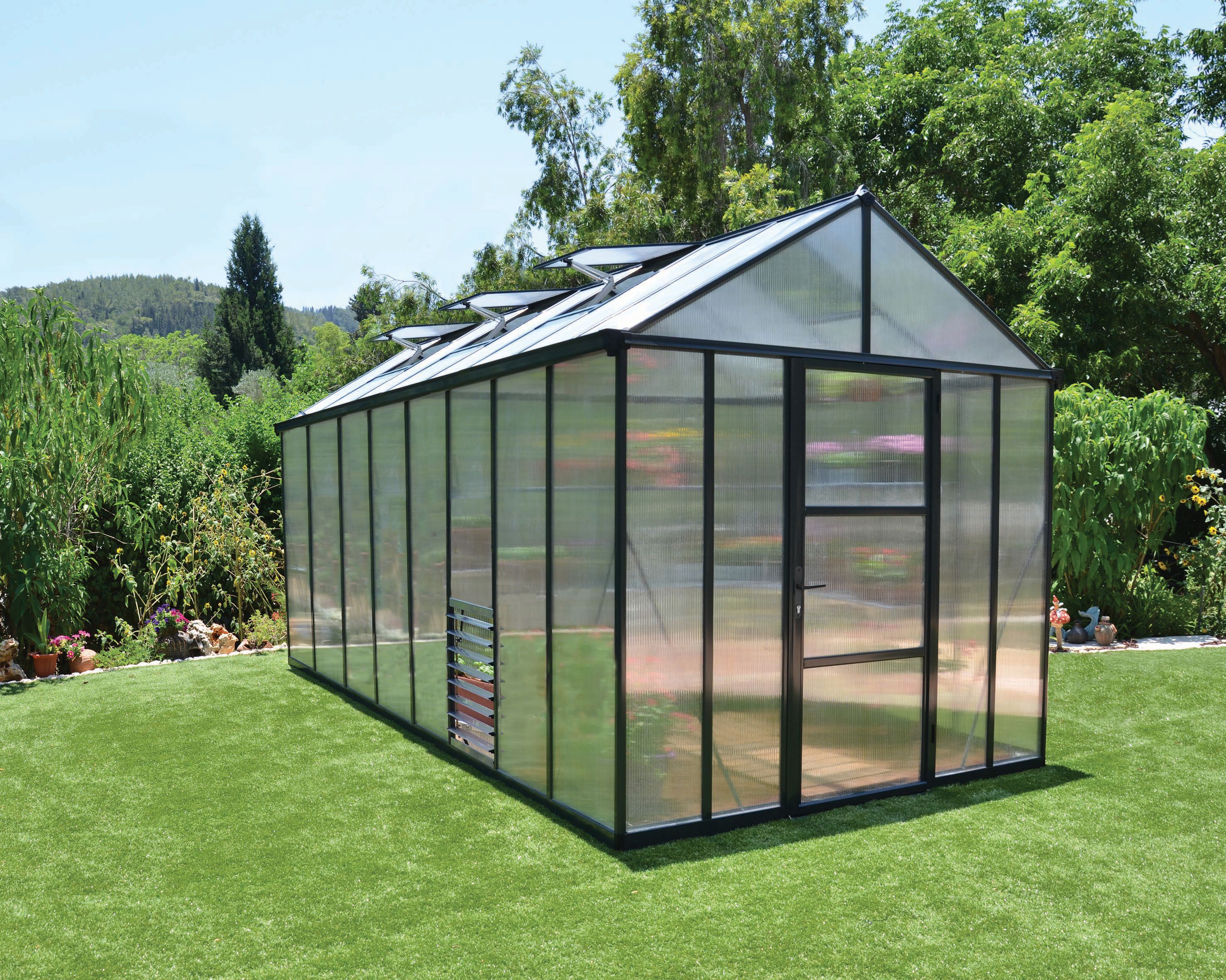 Image of Palram Canopia 8 x 16ft Glory Aluminium Frame Apex Greenhouse