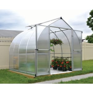 Palram Canopia 8 x 8ft Bella Aluminium Bell Shaped Greenhouse with Polycarbonate Panels