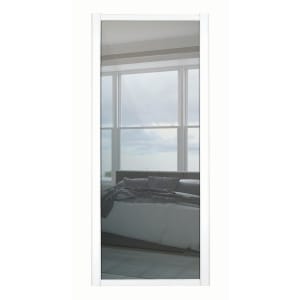 Image of Spacepro 1 Panel Shaker White Frame Mirror Door - 914mm