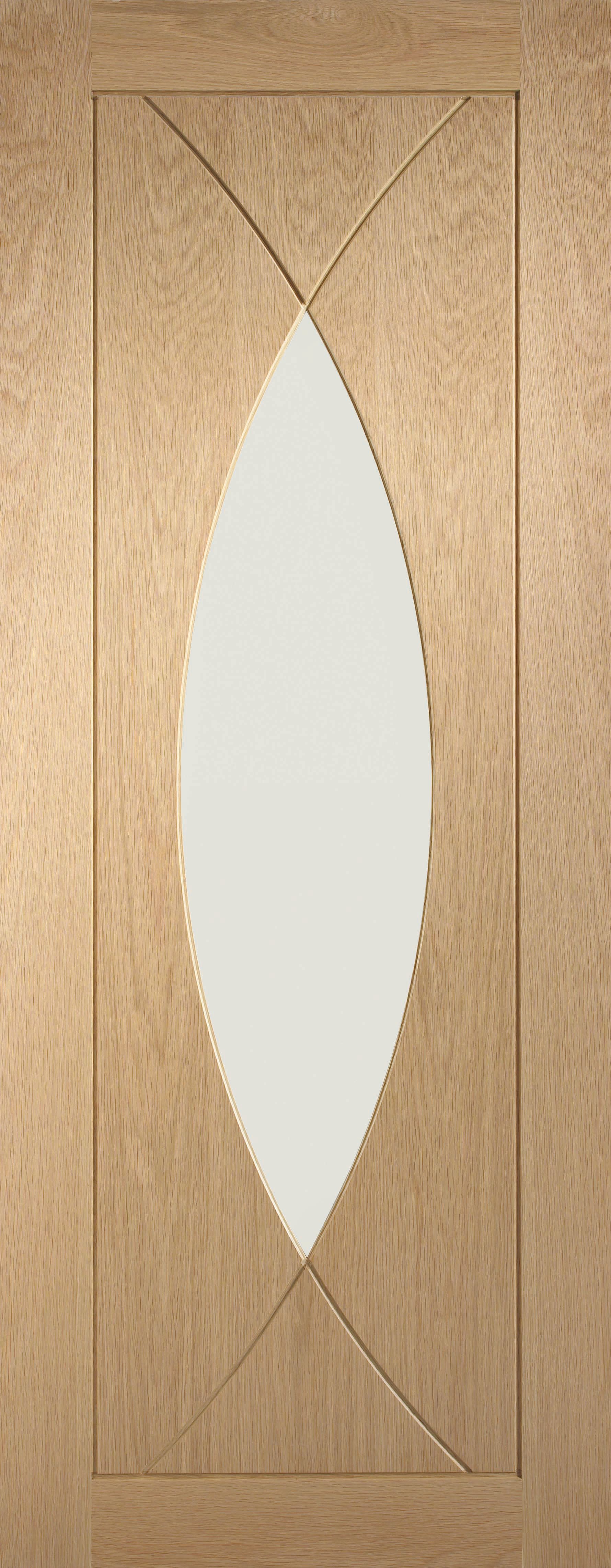 Image of XL Joinery Pesaro Glazed Oak Patterned Internal Door - 1981 x 838mm
