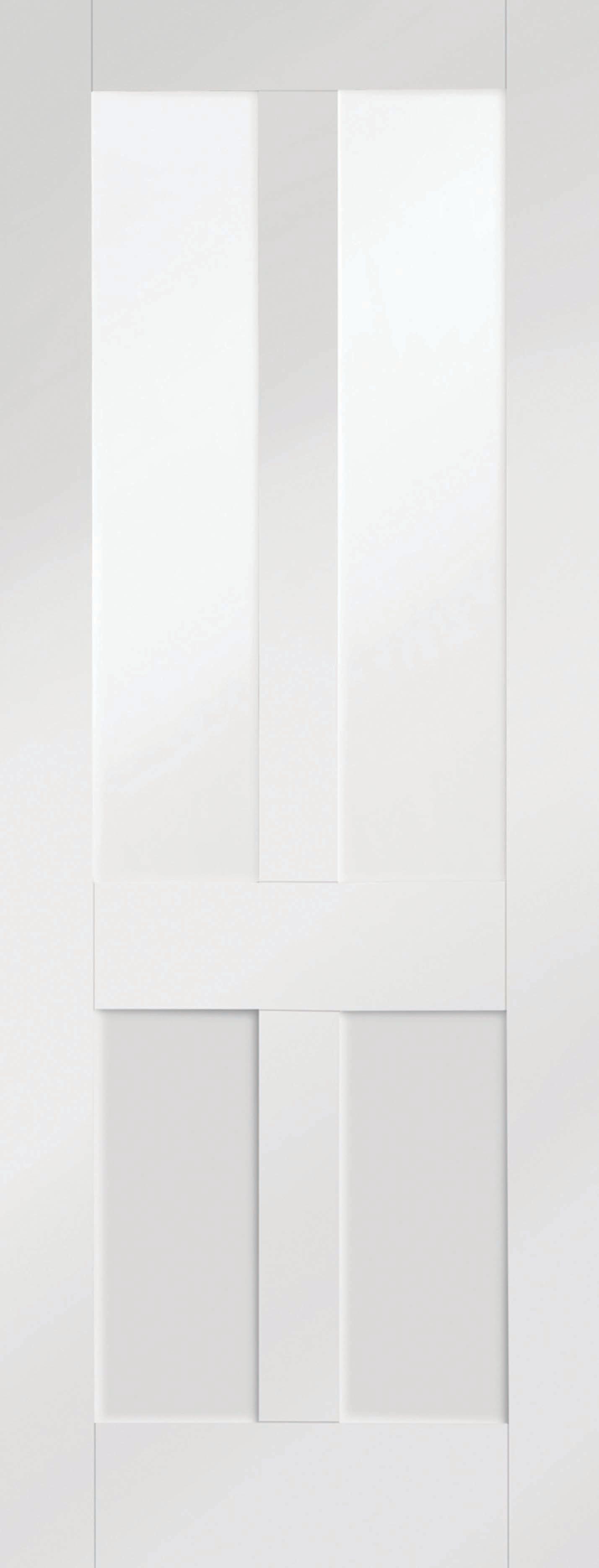 Image of XL Joinery Victorian/Malton White Glazed Softwood 4 Panel Internal Door - 1981 x 762mm