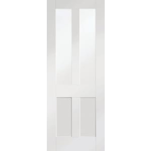 XL Joinery Victorian/Malton White Glazed Softwood 4 Panel Internal Door - 1981mm x 762mm