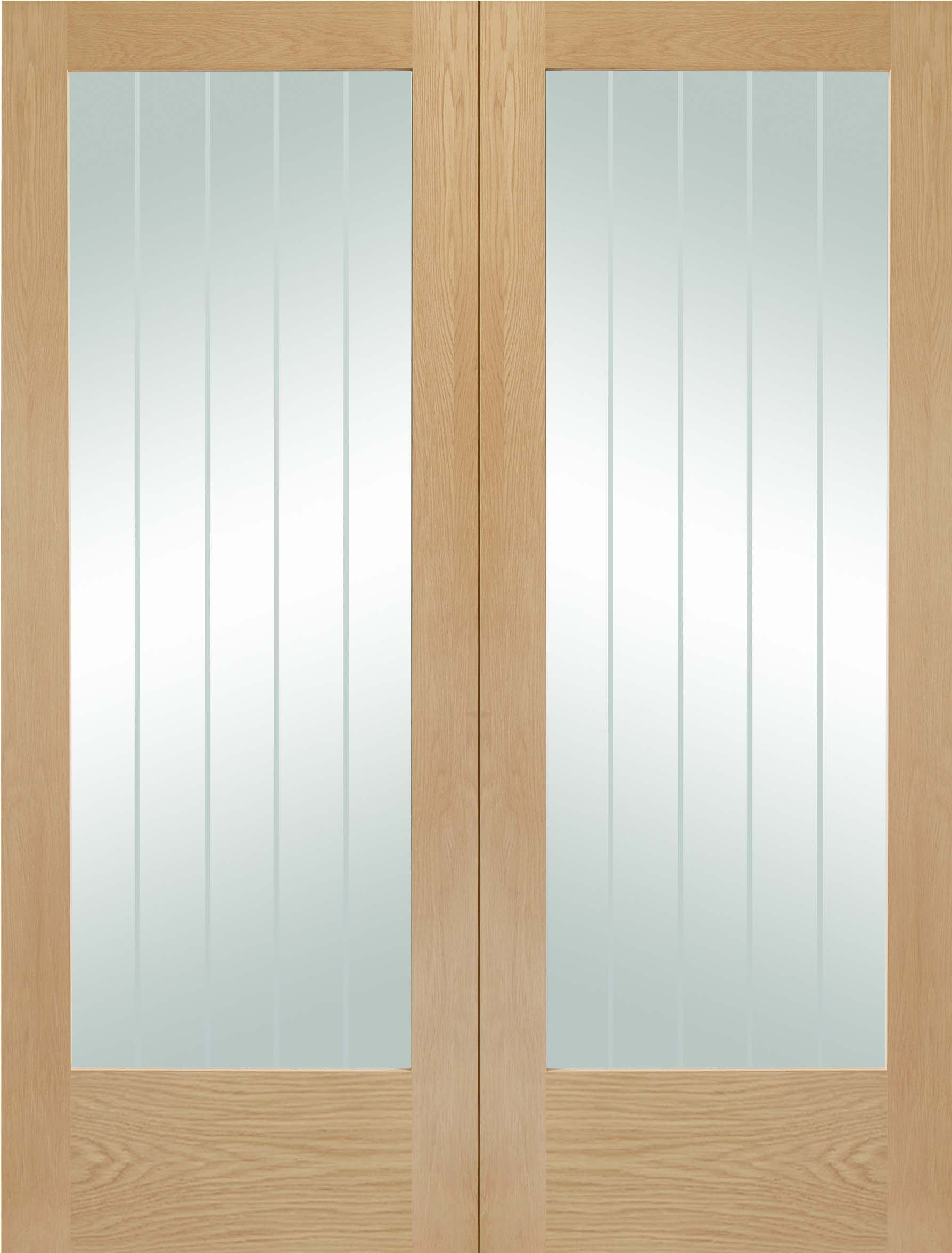 XL Joinery Suffolk Fully Glazed Internal Oak French Doors - 1981 x 1220mm