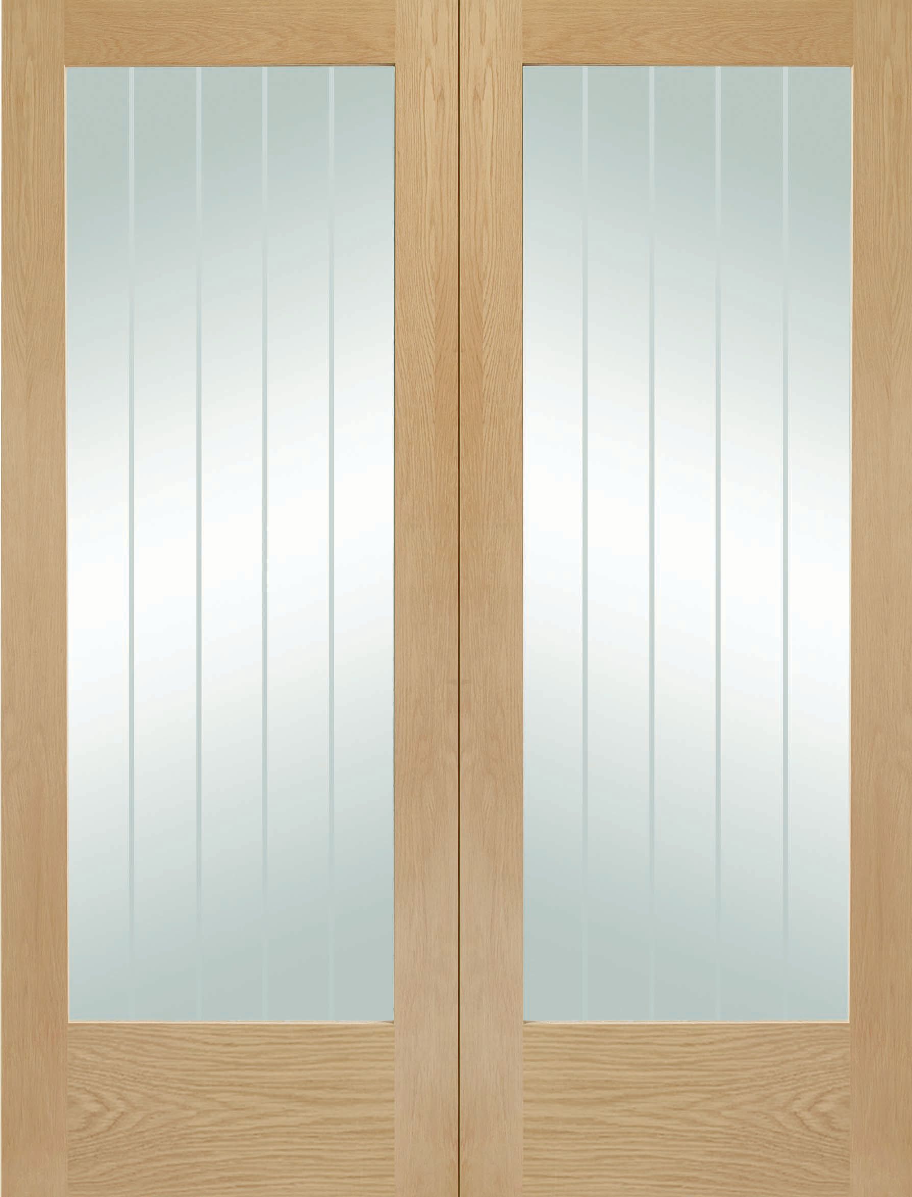 XL Joinery Suffolk Fully Glazed Internal Oak French Doors - 1981 x 1372mm