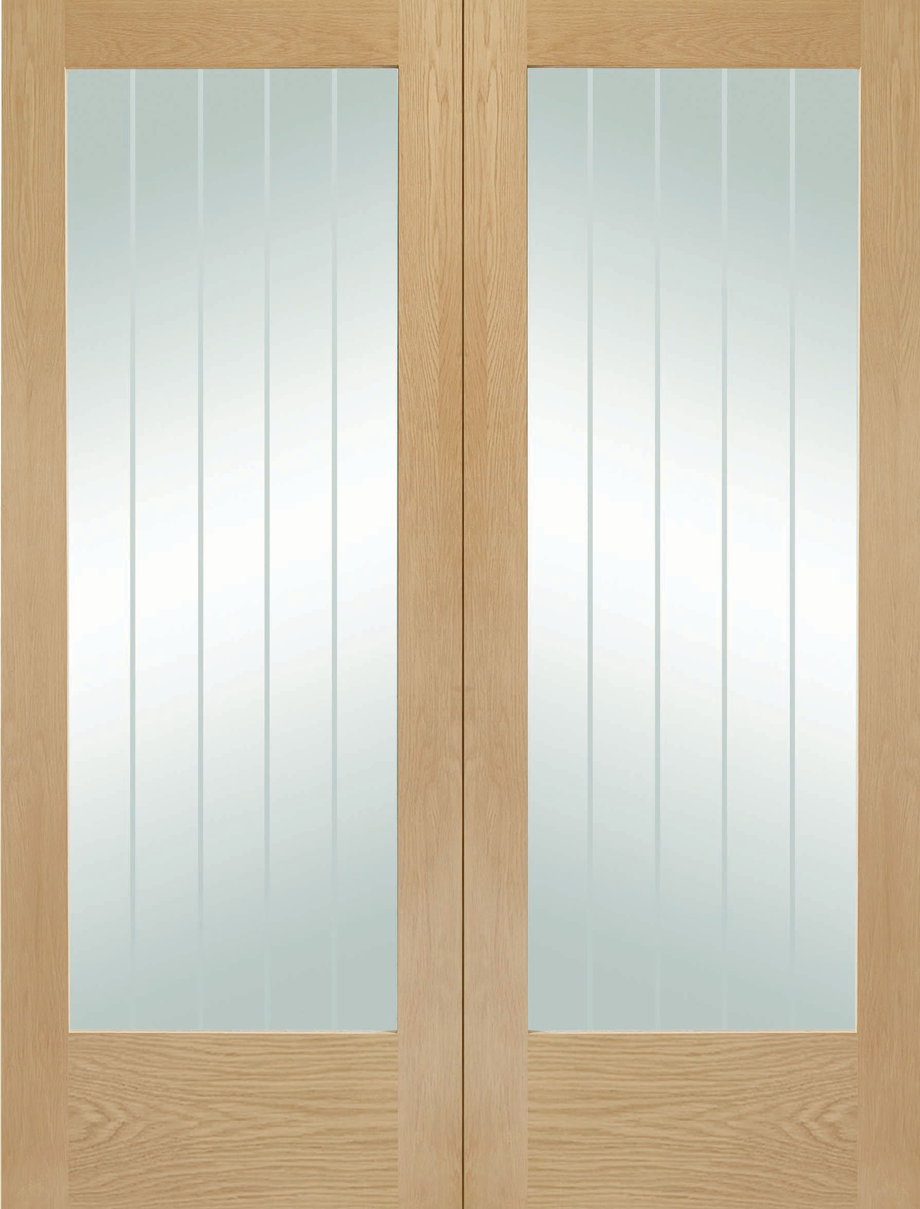 XL Joinery Suffolk Fully Glazed Internal Oak French Doors - 1981 x 1524mm