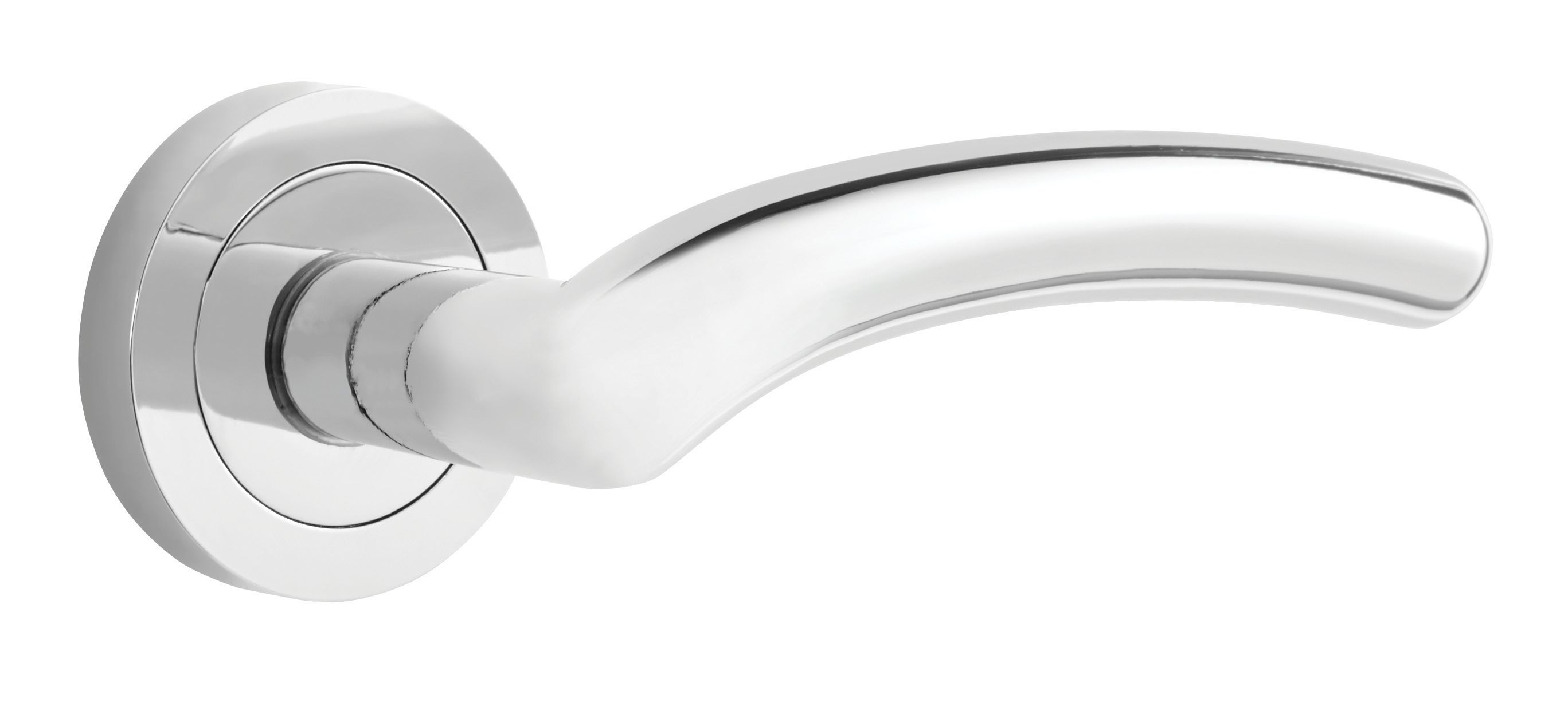 Designer Levers Medusa Lever On Rose Door Handle - Chrome 1 Pair