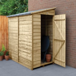 Image of Forest Garden 6 x 3ft Small Windowless Lean-To Pressure Treated Shed with Assembly